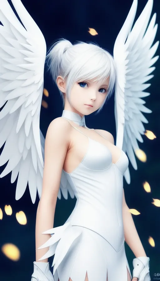 Female anime angel character HD wallpaper  Wallpaper Flare