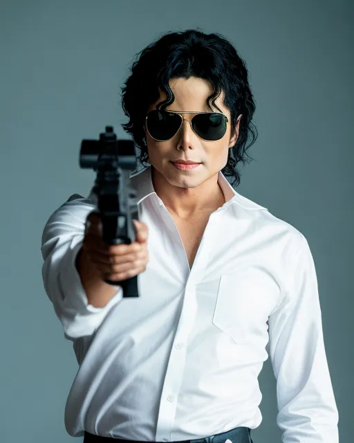 Michael Jackson with AK-47 