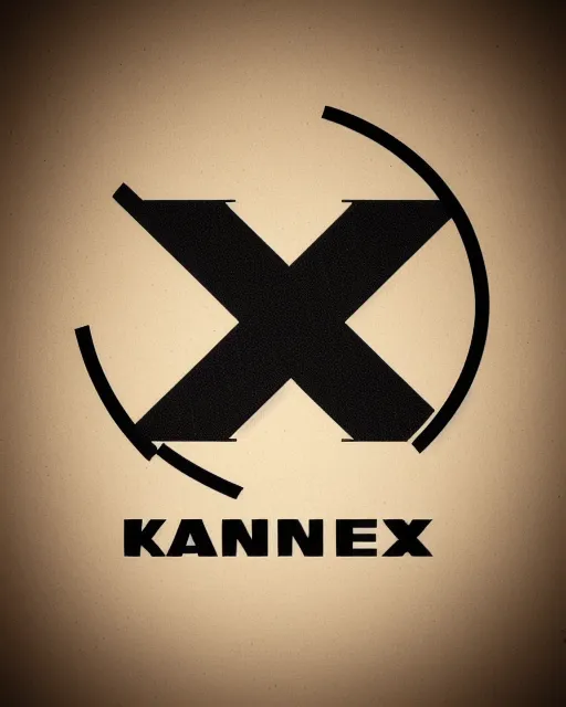 2d logo using the word “ KaneX “.  Must be readable.  An in the shape of a gun.  Logo idea used for military gear. Background black an graphic red 