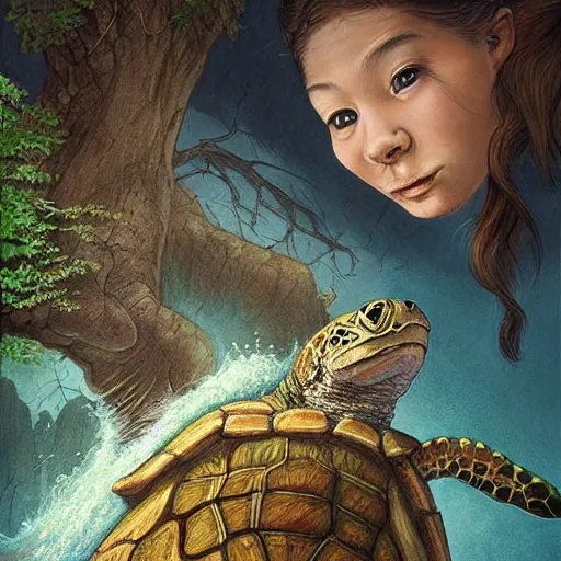Realistic human turtle - Free AI Photo Generator - starryai