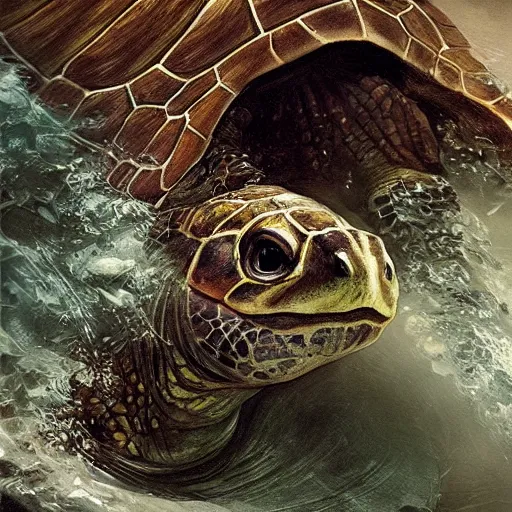 Autictic Turtle Realistic human turtle - Free AI Photo Generator - starryai