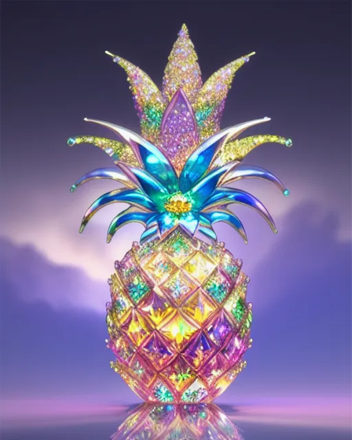 SWAROVSKI glittering crystal pineapple