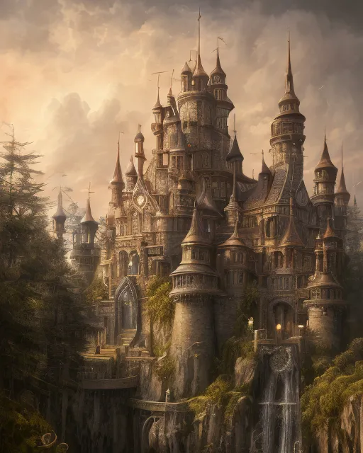 Fantasy Castle Concept Art - AI Photo Generator - starryai