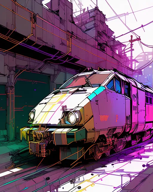 The Train of Destruction, polished, retro, complex, hyperdetailed, firey, eldritch