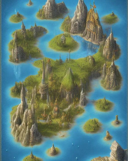 Fantasy map - Free AI Photo Generator - starryai