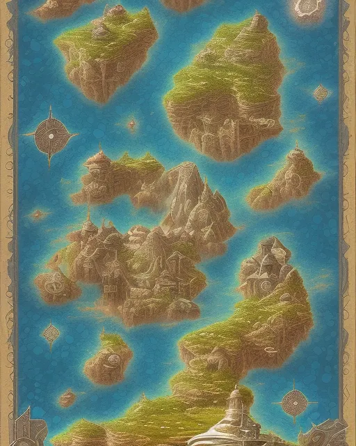 Fantasy map - Free AI Photo Generator - starryai