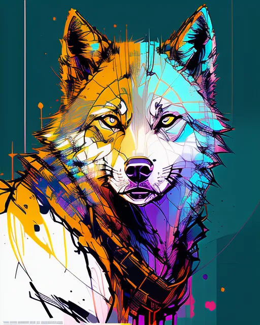 A wolf - Free AI Photo Generator - starryai