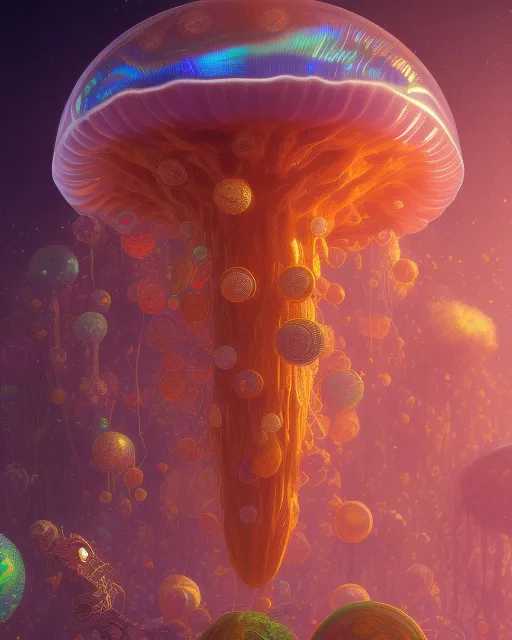 Jellyfish tree, liquid, cosmic, - Free AI Photo Generator - starryai
