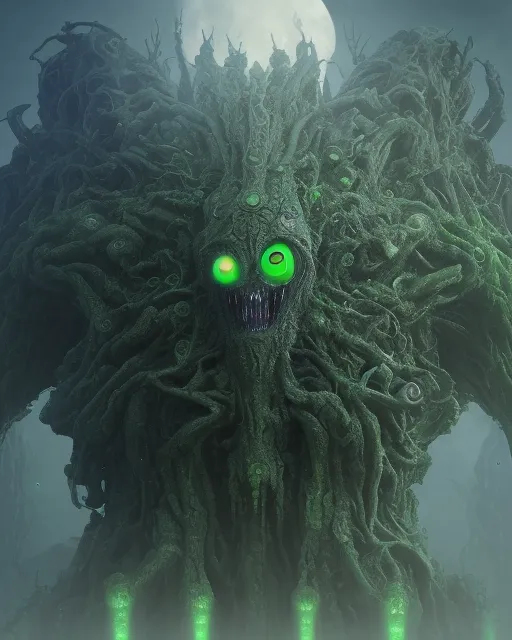 A grotesque monster eyes on its , - Free AI Photo Generator - starryai