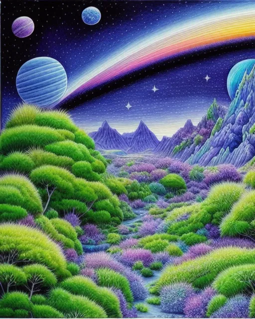 Colorful planets 