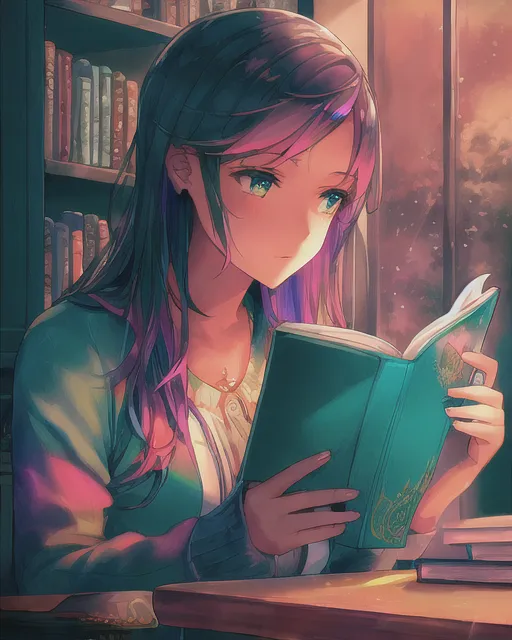 Girl reading a book - Free AI Photo Generator - starryai
