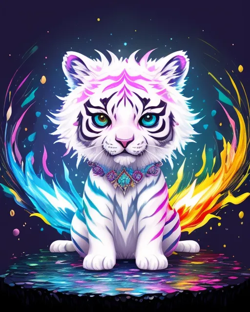 White Tiger Fantasy Wallpaper  Download to your mobile from PHONEKY