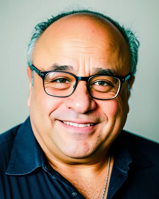 Danny Devito headshot 2036, natural - AI Photo Generator - starryai