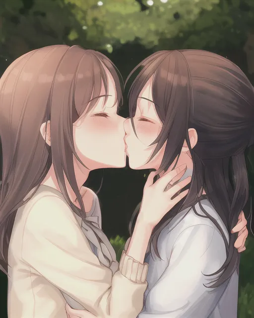 A couple kissing