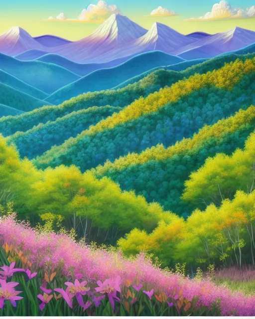 Beautiful Appalachian mountains , - Free AI Photo Generator - starryai