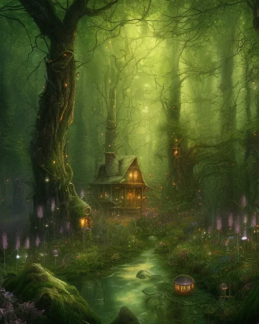 Improved Magical Forest made - Free AI Photo Generator - starryai