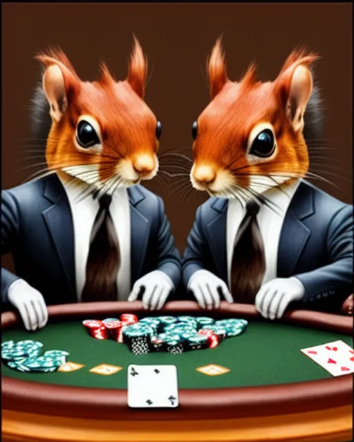  gangster squirrels playing poker