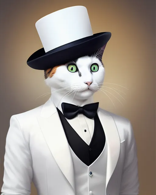 AI Image Generator: Tuxedo cat as a nhl player and a tabby cat as a  goalkeeper