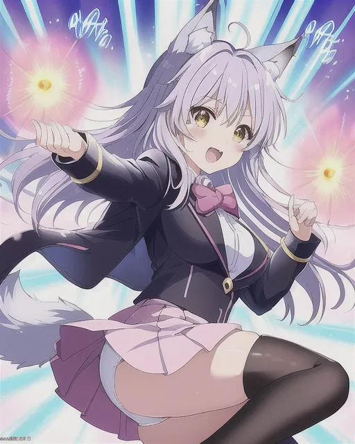 Cute anime wolf girl #2 - AI Photo Generator - starryai