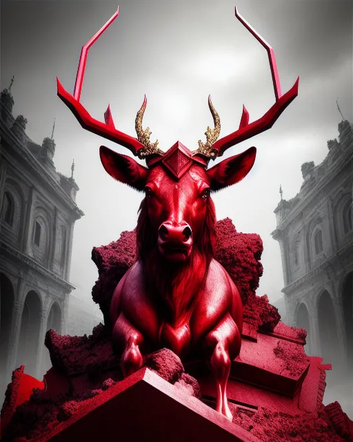 Destroyed Ruby Ruby star on top destroyed Day, - Free AI Photo Generator - starryai