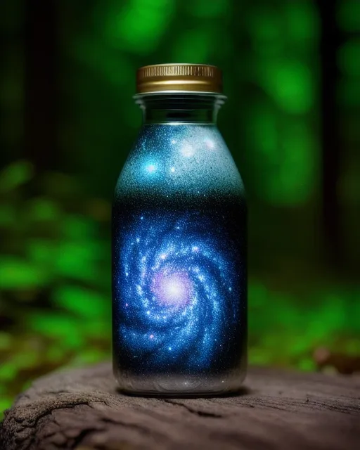 Bottled galaxy - Free AI Photo Generator - starryai