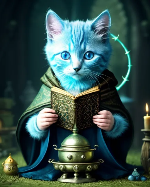 Blue Wizard - Free AI Photo Generator - starryai