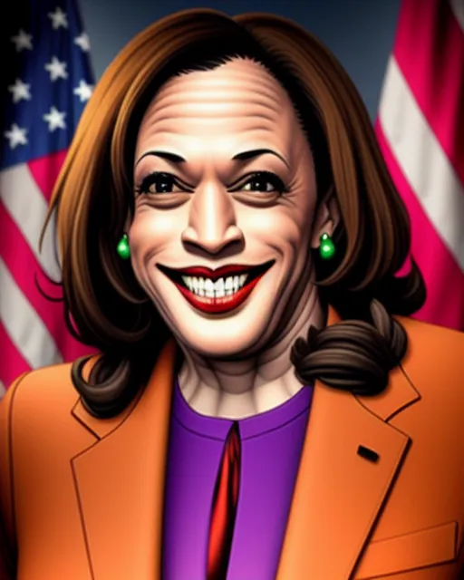 Kamala Harris as joker - AI Photo Generator - starryai