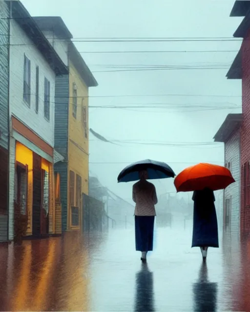 Rainy day blues;rain clouds a dim - Free AI Photo Generator - starryai