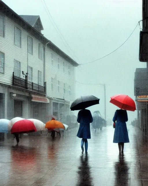 Rainy day blues;rain clouds a dim - Free AI Photo Generator - starryai