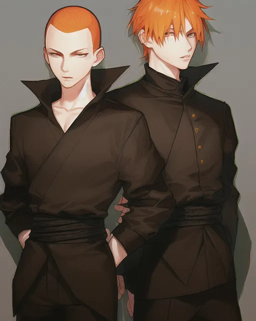 Young and thin with fair skin,
His orange hair is very short and wavy, and is styled with a crew cut. He’s a ninja