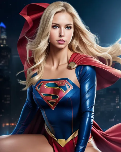 Actress Nata Lee as Supergirl, blonde - AI Photo Generator - starryai