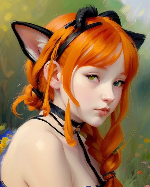 Impressionist cat ears - Free AI Photo Generator - starryai