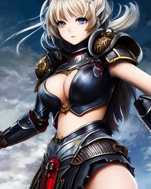 anime girl in black knight armor | Midjourney | OpenArt-demhanvico.com.vn
