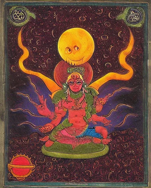 Sun With Rahu Rahu eats sun - Free AI Photo Generator - starryai