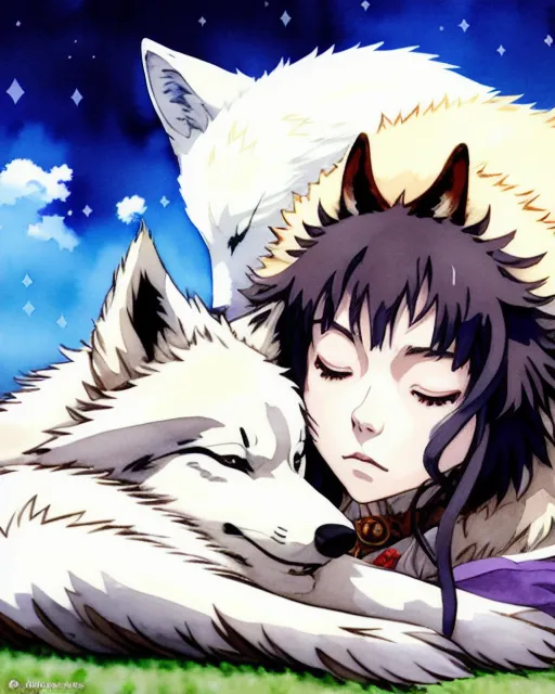 1001570 digital art anime snow winter wolf spear Princess Mononoke  screenshot  Rare Gallery HD Wallpapers