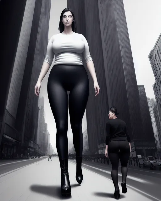 Giant Woman Who 560 Meters Tall Walks AI Photo Generator Starryai giant-woman-who-560-meters-tall-walks-ai-photo-generator-starryai