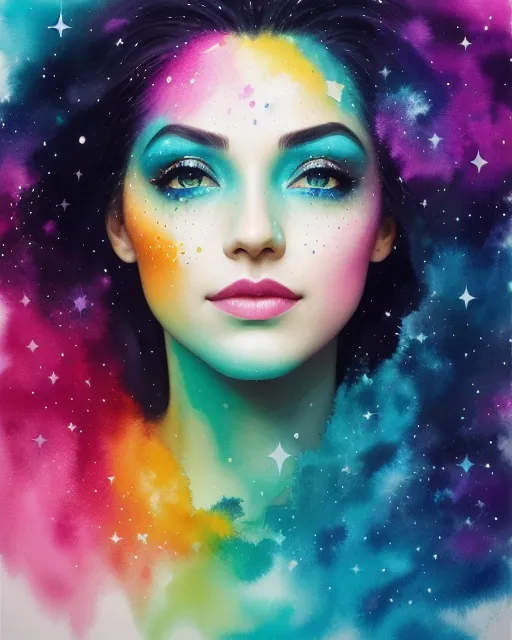 Colorful galaxy 💜 - Free AI Photo Generator - starryai