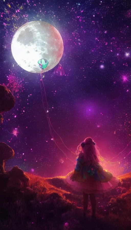 Galaxy Anime Girl, Anime Purple Galaxy HD phone wallpaper | Pxfuel