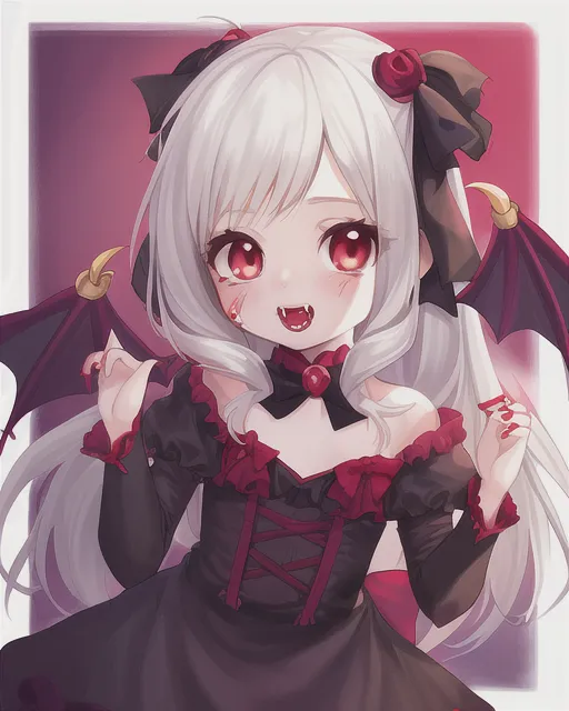 Cute Anime Vampire Girl - Cartoon | Full Size PNG Download | SeekPNG