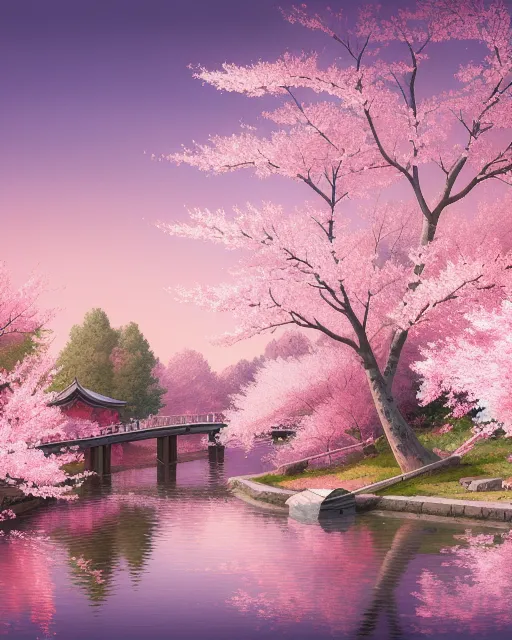 1397023 Beautiful, Anime, Street, Scenery, Cherry Blossom, Kimono - Rare  Gallery HD Wallpapers