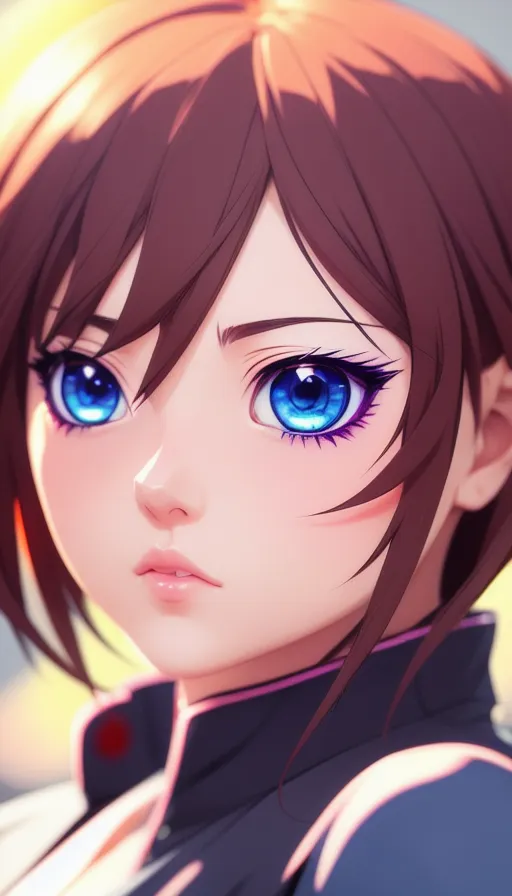 Bold and sharp anime portrait of a girl in dark colors  Playground AI