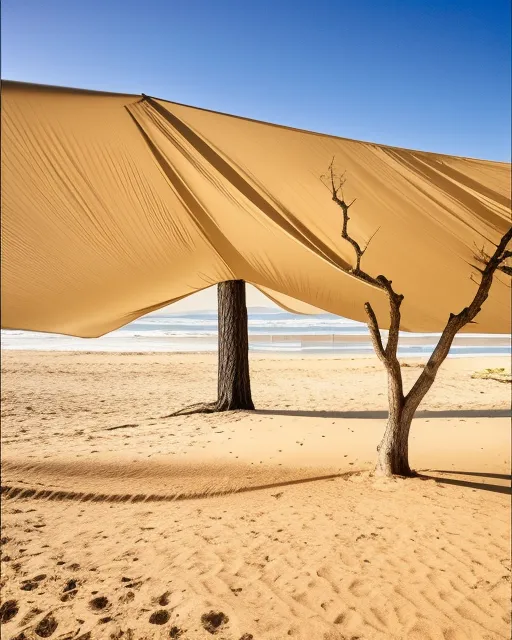 Stillness finds its way, Sandy shores - AI Photo Generator - starryai