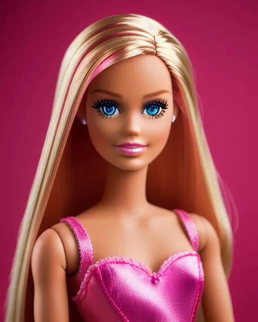 A barbie doll ready for Valentine’s Day, hyperrealism