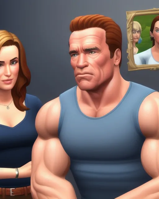 Arnold Schwarzenegger Sims 4 Ai Photo Generator Starryai