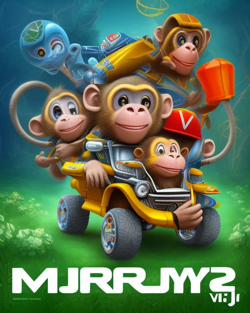 Monkey Rance Monkey race - Free AI Photo Generator - starryai