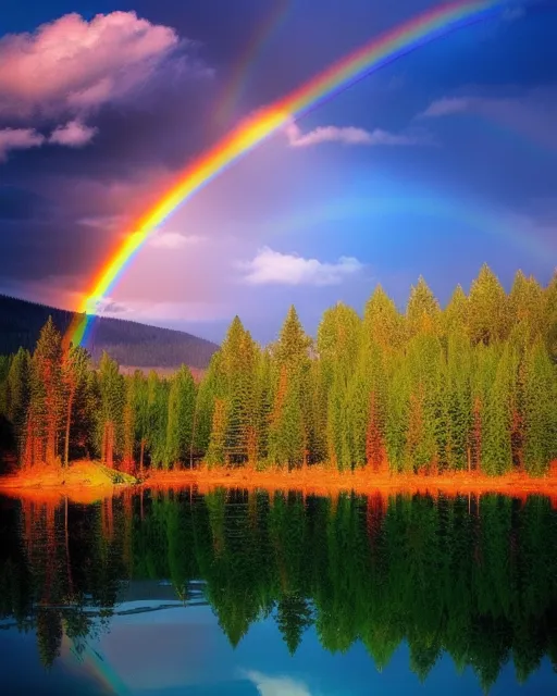 Rainbow landscape