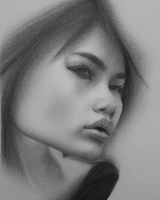 Charcoal and Graphite Portrait Drawings  Portrait drawing, Portrait  painting, Realistic drawings