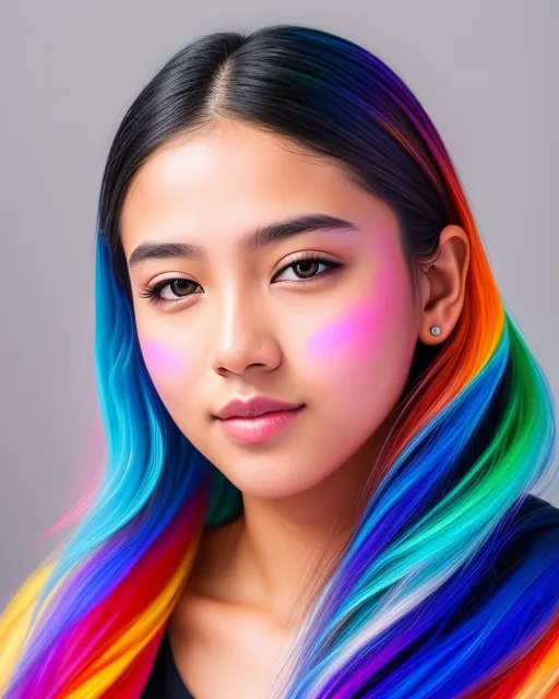 Rainbow girlll🌈 - Free AI Photo Generator - starryai