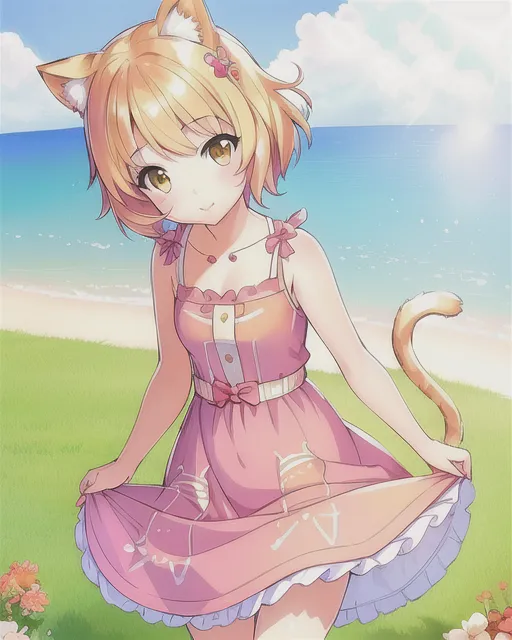 cat girl (cute) - AI Photo Generator - starryai