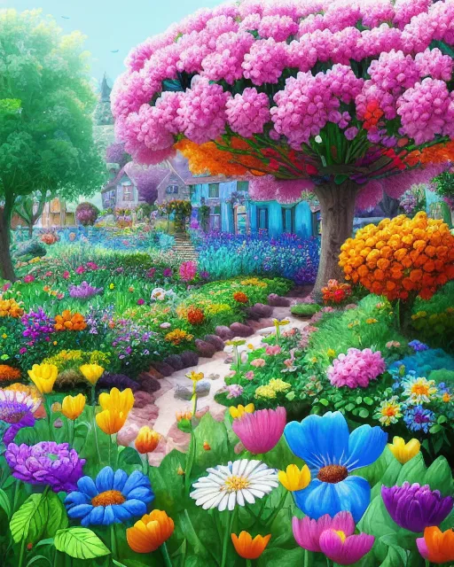 Beautiful Flower Garden Colorful 4k